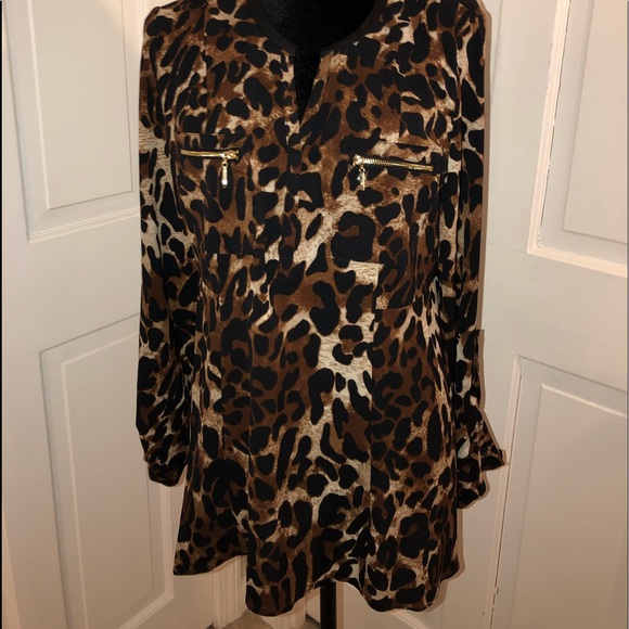 Rafaella NWOT Cheetah Print Women’s Top- Size L - Picture 3 of 8